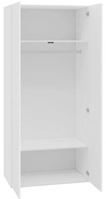 Ντουλάπα Charlotte H112, Άσπρο, 199x87x54cm, Πόρτες ντουλάπας: Με μεντεσέδες, Αριθμός ραφιών: 1, Αριθμός ραφιών: 1 | Epipla1.gr