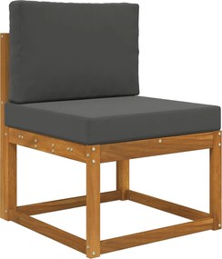 vidaXL Μαξιλάρι Καναπέ Εξωτερικού Χώρου 2 pcs Ανθρακί Πολυεστέρας