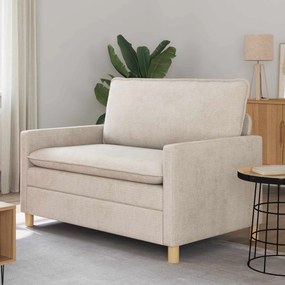 vidaXL Καναπές Κρεμ 126 x 81 x 87,5 εκ Πολυεστέρας