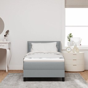 vidaXL Κρεβάτι με Στρώμα Σενίλ Γκρι 90x190 εκ.
