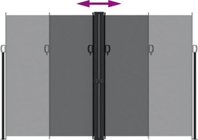 vidaXL Σκίαστρο Πλαϊνό Συρόμενο Μαύρο 220 x 600 εκ.