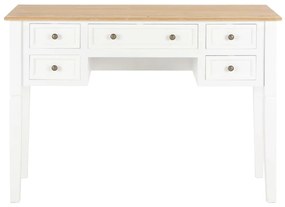 vidaXL Γραφείο Λευκό 109,5 x 45 x 77,5 εκ. Ξύλινο