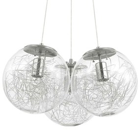 Φωτιστικό Οροφής Mapa Sat 176031 55x39/132cm 3xE27 60W Nickel Ideal Lux