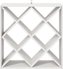 vidaXL Ράφι Κρασιού 2 pcs Λευκό 62 x 25 x 62 cm Στερεά ξυλεία πεύκου