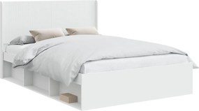 vidaXL Καλάθι με αποθήκη και κεφαλάρι Λευκό 135 x 190 cm