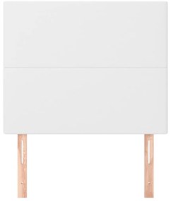 vidaXL Κεφαλάρι από Συνθετικό Δέρμα Λευκό 80x5x118/128 εκ.