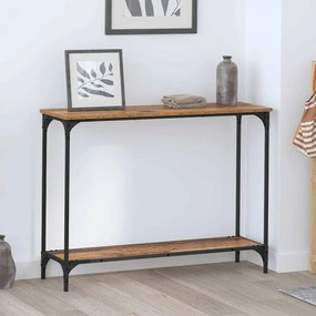 vidaXL Τραπέζι κονσόλας με ράφι Παλαιό ξύλο 101 x 30.5 x 75 εκ