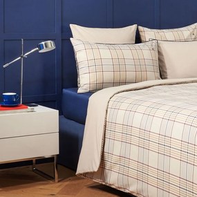Παπλωματοθήκη Trench 695176 Natural Tommy Hilfiger Υπέρδιπλo 100% Cotton Percale