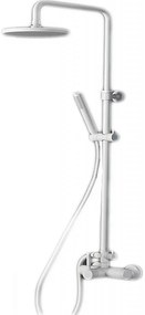 La Torre New Tech White Matt Μπαταρία Nτους 2 Eξόδων με Kολώνα, Aνακλινόμενη Κεφαλή, Tηλέφωνο, Στήριγμα 12065-300