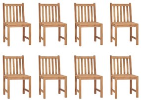 vidaXL Καρέκλες Κήπου 8 τεμ. από Μασίφ Ξύλο Teak