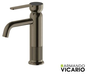 Armando Vicario LUMIERE Μπαταρία νιπτήρος με βαλβίδα clic-clac Black Brushed