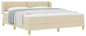 vidaXL Κρεβάτι με Στρώμα - Κρέμ - 180x200 εκ - Ύφασμα