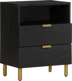 vidaXL Κομοδίνο Μαύρο 50x33x62 εκ. από Επεξεργασμένο Ξύλο