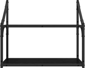 vidaXL Ράφι Τοίχου Μαύρη δρυς 60 x 21 x 51 cm Επεξεργασμένο ξύλο