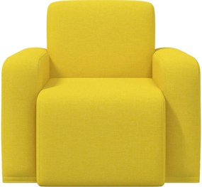 vidaXL Πολυθρόνα Απαλό Κίτρινο Ύφασμα
