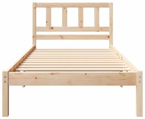 vidaXL Σκελετός Κρεβατιού Καφέ 80 x 200 cm Μασίφ ξύλο πεύκου