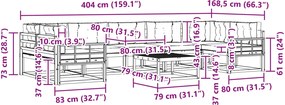 vidaXL Σειρά Καναπέ Εξωτερικού με μαξιλάρι 6 pcs Λευκό και Μπεζ