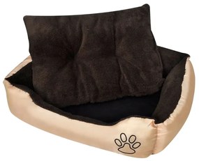 Κρεβάτι Σκύλου Ζεστό με Επενδυμένο Μαξιλάρι L - Καφέ