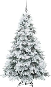 vidaXL Τεχνητό Χριστουγεννιάτικο Δέντρο Λευκό 180 cm ΠΕ και PVC