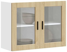 Ντουλάπι τοίχου κουζίνας με γυάλινη πόρτα Porto Δρυς Sonoma