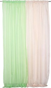 Κουρτίνα με Τρέσα 140x270  Βουάλ Μονόχρωμο 3 Μπεζ