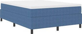vidaXL Κρεβάτι με ελατήρια Μπλε και άσπρο 160 x 200 cm