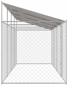 vidaXL Κλουβί σκύλου Ασημί 800 x 200 x 256 εκ. Επικαλυμμένος Χάλυβας