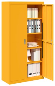 vidaXL Ντουλάπι αποθήκευσης 2 pcs Χαμομηλί κίτρινο 90 x 40 x 180 cm