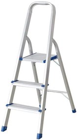 HOME USE σκάλα αλουμινίου HUH-0201 με 2+1 σκαλοπάτια, EN 131, 117.5cm