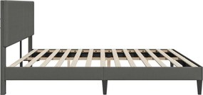 vidaXL Σκελετός Κρεβατιού Σκούρο Γκρι 200 x 200 cm