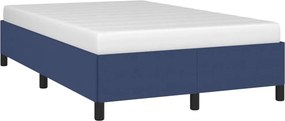 vidaXL Πλαίσιο Κρεβατιού χωρίς στρώμα Μπλε 120x190 εκ. Υφασμάτινο