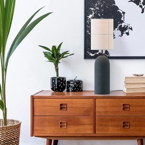 Επιτραπέζιο Φωτιστικό Rania Τσιμέντο Ανοιχτό Γκρι