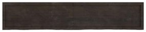 vidaXL Ράφι Τοίχου Σκούρο Καφέ 200x40x(2-4) εκ. Επεξ. Μασίφ Ξύλο Δρυός