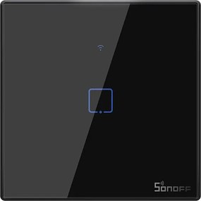 SONOFF smart διακόπτης ΤΧ-T3EU1C, αφής, Wi-Fi, μονός, μαύρος