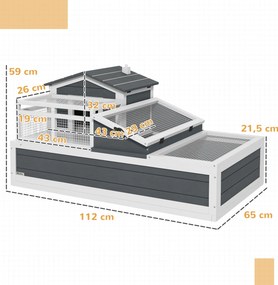 Toad House 2 Επιπέδων Εσωτερικό Εξωτερικό Μπαλκόνι Έλατο Ξύλο Γκρι