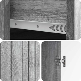 vidaXL Πλαϊνό γραφείο Γκρι Sonoma 66 x 34,5 x 92 εκ.