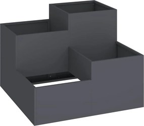 vidaXL Γλάστρα Κήπου Ανθρακί 100 x 100 x 60 εκ. Ατσάλι