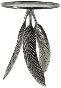 Artekko Feather Τραπέζι Βοηθητικό Μεταλλικό Ασημί Γκρι (35x35x46)cm Artekko 48439
