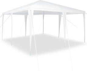 vidaXL Σκηνή Πάρτυ Λευκό 400 x 400 x 266 εκ Πολυαιθυλένιο και Ατσάλι