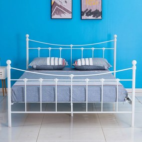 Κρεβάτι SOPHIE Μεταλλικό Sandy White 210x168x110cm