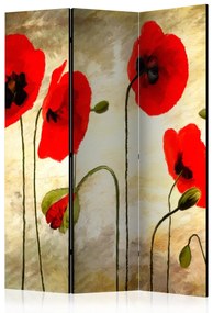 Διαχωριστικό με 3 τμήματα - Golden Field of Poppies [Room Dividers] 135x172