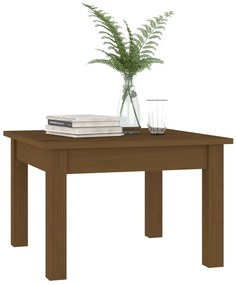 vidaXL Τραπεζάκι Σαλονιού Καφέ Μελί 45x45x30 εκ. Μασίφ Ξύλο Πεύκου