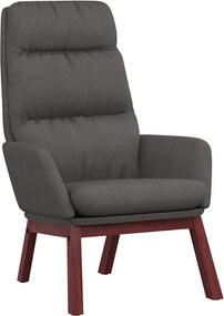 vidaXL Πολυθρόνα Relax Σκούρο Γκρι Υφασμάτινη με Σκαμπό