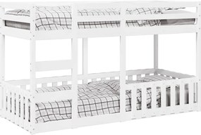 vidaXL Κουκέτα Λευκό 80x200 εκ. από Μασίφ Ξύλο Πεύκου