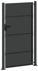 vidaXL Πύλη Κήπου Μαύρο 105 x 200 cm Ατσάλι με Επικάλυψη Πούδρας