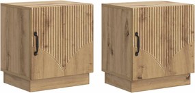 vidaXL Κομοδίνο 2 τμχ. Artisian Δρυς 43 x 34,5 x 47 εκ.