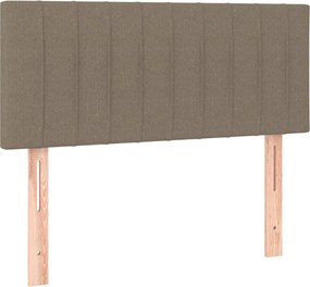 vidaXL Κρεβάτι Boxspring με Στρώμα Taupe 120x190 εκ. Υφασμάτινο
