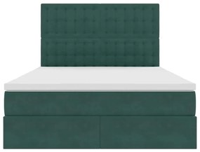 vidaXL Κρεβάτι με αποθηκευτικό χώρο και LED 140 x 190 cm Βελούδο