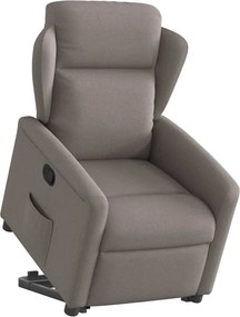 vidaXL Πολυθρόνα Ανακλινόμενη με Ανύψωση Χρώμα Taupe Υφασμάτινη