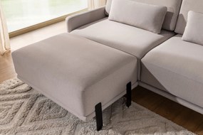 Σετ Καναπες και Πουφ Melia / Μπεζ/ 213x85x171 BOG20764